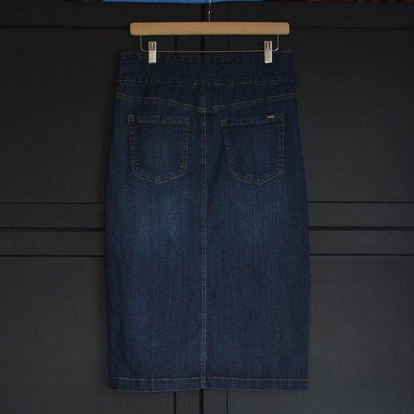 Lois | Vintage 90s Denim Pencil Skirt in Dark Wash - Picture 5 of 5